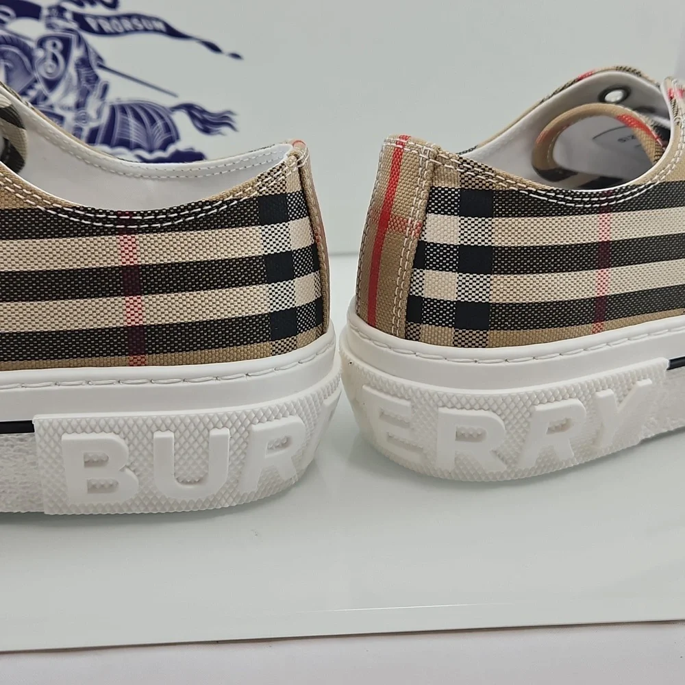 NEW! Burberry Jack Vintage Check Platform Low Top Sneakers Size 5.5 - Picture 7 of 16